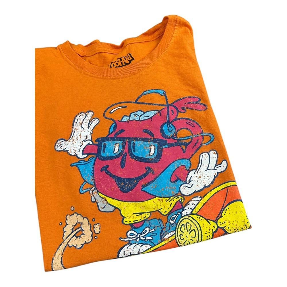 Kool-Aid Man “Drippin’” Graphic T-Shirt – Size Large – Orange